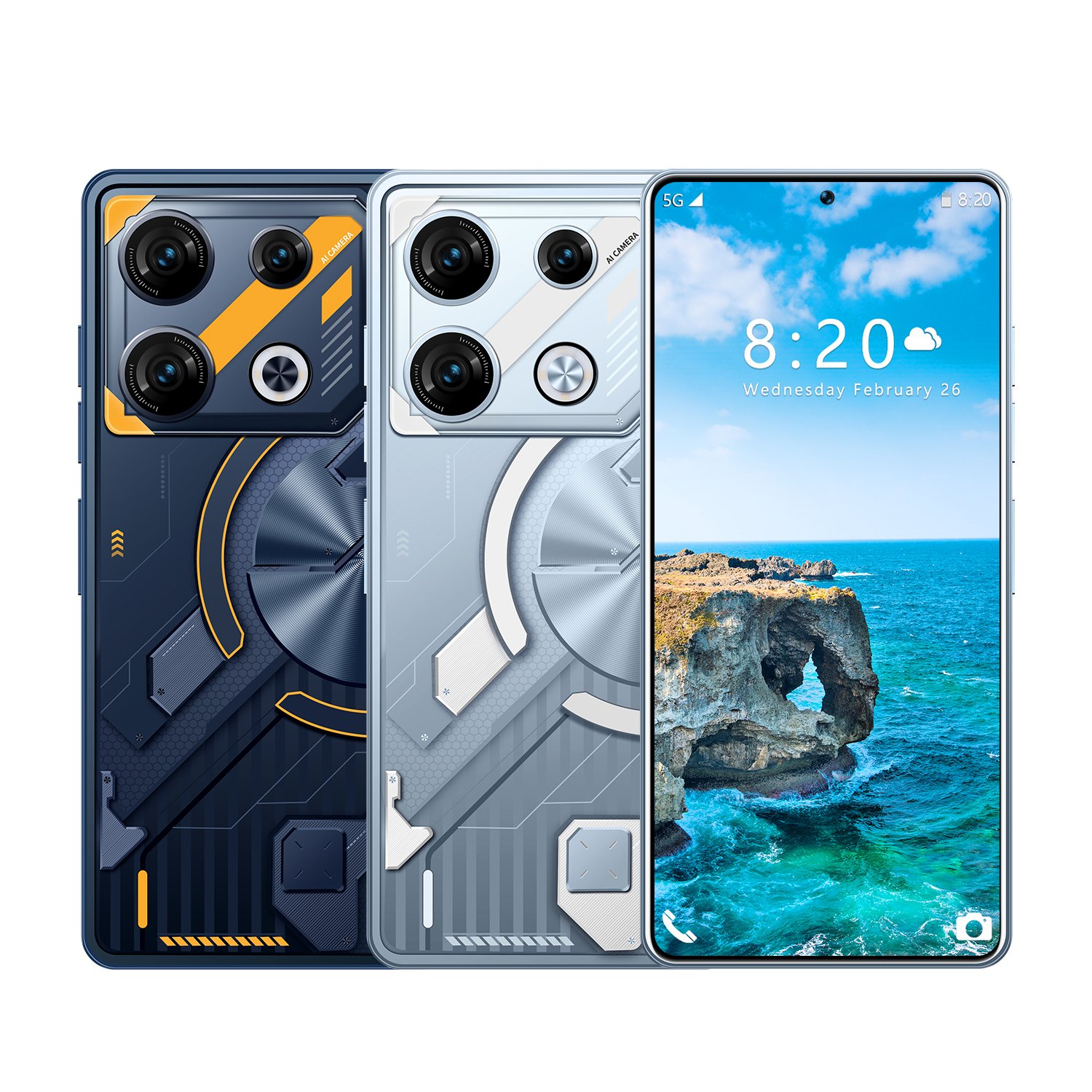 JQ-GT10 Pro AJ22 7.3HD+ Full Screen 16GB+1TB Camera 78MP+108MP Snapdragon8gen3 10core Face recognition dual sim Mobile Phone